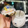 Космическая кружка серии «Астронавт» с крышкой и ложкой, керамическая парная чашка для воды, подарочный набор для девушки, подарок для парня