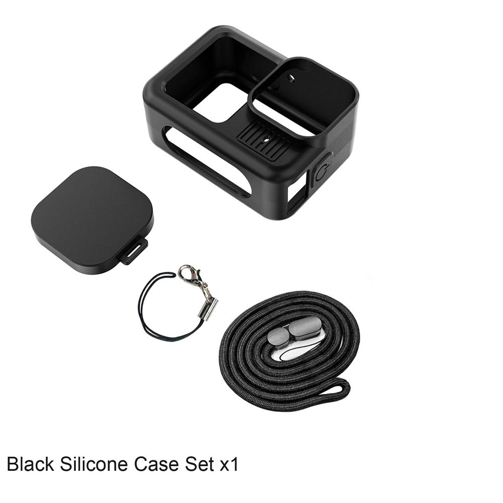 Silicone Case for GoPro Hero 13 Black Tempered Glass Screen Protector Protective Film Flip Battery Side Cover Lens Cap