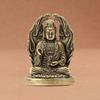 Solid Guanyin Buddha Statue Brass Craft Buddha Pendant Creative Pocket Buddha Ornaments  Table