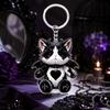 Acrylic Wounded Cat Keychain 2D Flat Kitten Pendant Decorations Bag Charm  Gifts