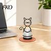 Textured Flower Pots Cat Pot Holder, Multifunctional Desktop Vase Pen Organizer for Compact Cup Small Plants, Minimalist Stand with Pots,