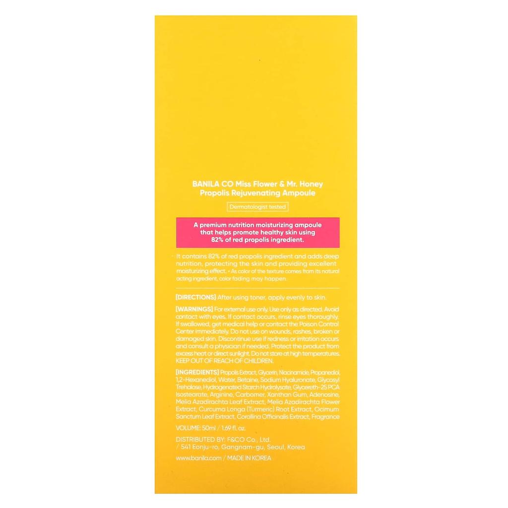 Miss Flower & Mr. Honey, Propolis Rejuvenating Ampoule, 50Ml(1.69Fl Oz)
