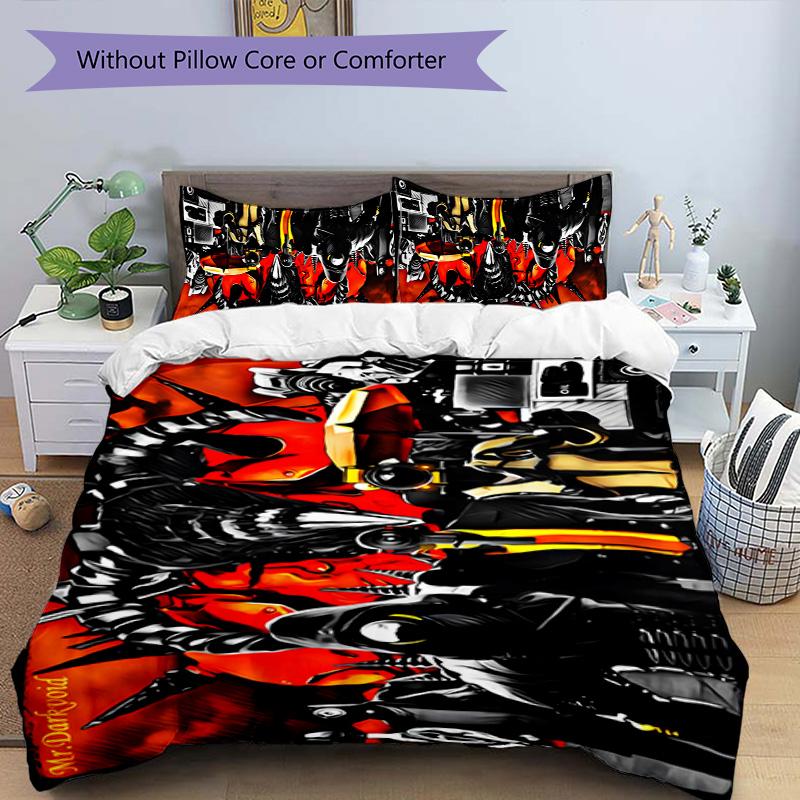 Skibidi Toilet 3pcs Bedding Set Duvet Cover Closure Includes 1 Duvet Cover & 2 Pillowcases for All Seasons Bedroom Home Dorm Decor