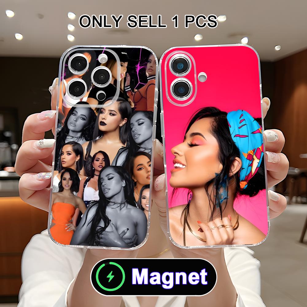 Модный прозрачный чехол Becky G из ТПУ с поддержкой MagSafe для iPhone 17 16 15 14 13 12 11 Air Pro Max Plus Mini, цветной чехол