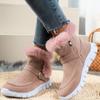 Short Plush Suede Ankle Boots Flats Gladiator Sport Ladies Botas Mujer Winter Women Fur Warm Chelsea Snow Boots Casual Shoes