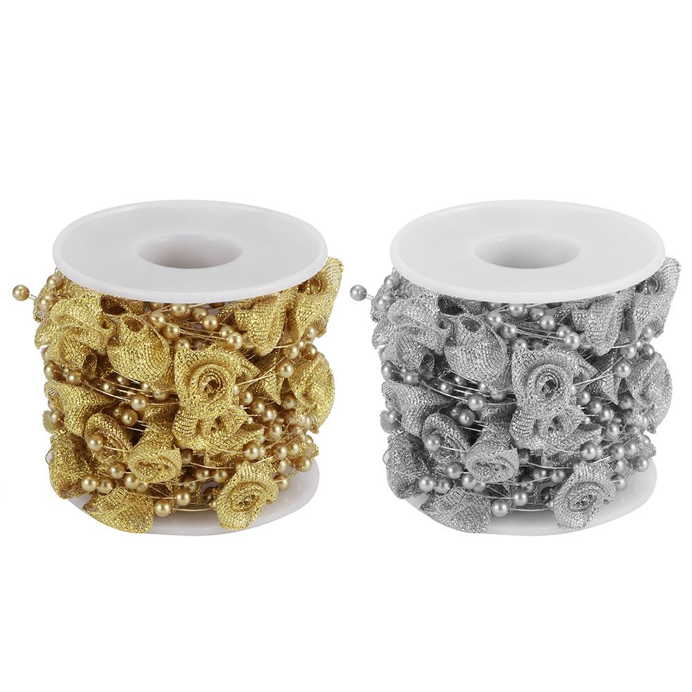 10 м искусственный жемчуг, бусины, цепочки, лента, роза, нить, бисерная линия, аксессуары для одежды, сделай сам, мате