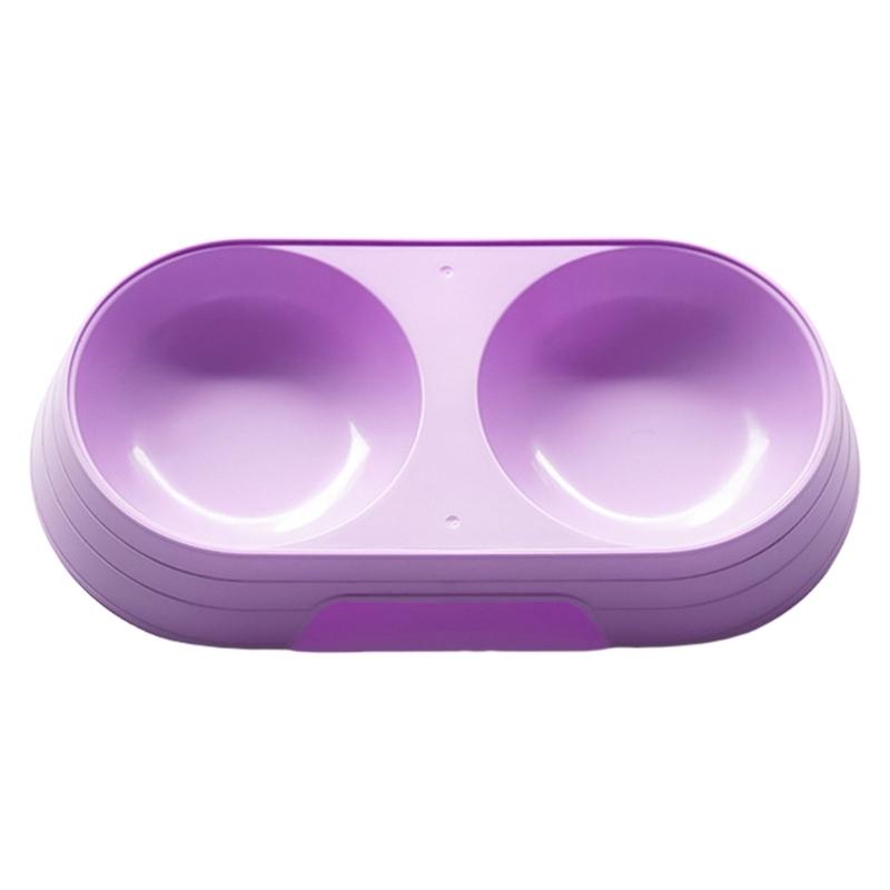 Нескользящая миска для кормления с дна, двойная миска-кормушка, контейнер для воды и еды для маленьких собак и кошек, компактная, современный дизайн, кормушка