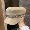 Новая цепь H бриллиантовый плоский топ-шляпа женская весенне-осенняя новая британский ретро повседневная мода солнцезащитная шляпа-кепка