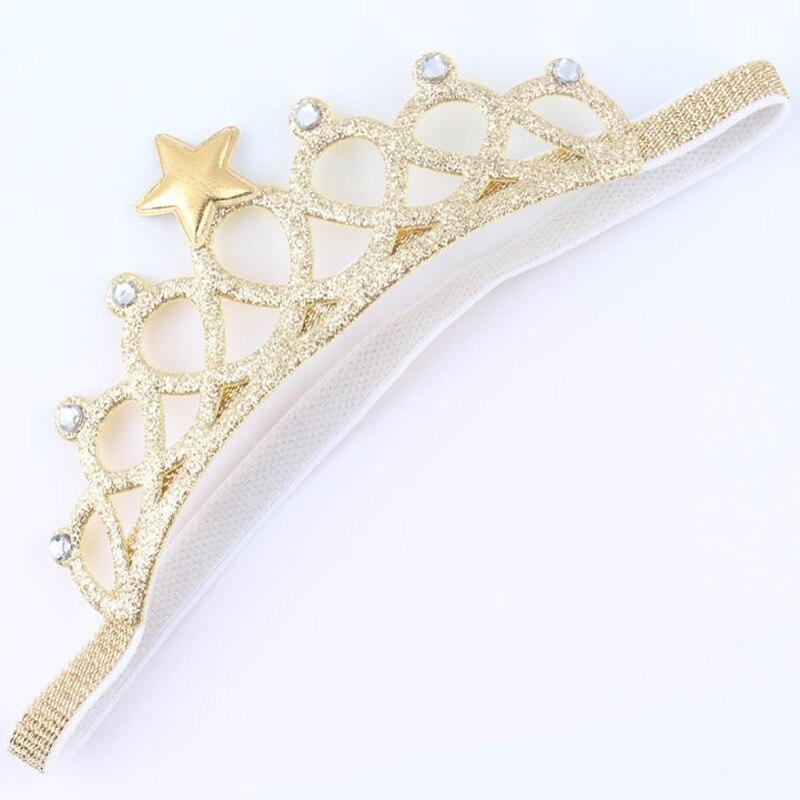 Повязка на голову с короной для новорожденных, Золотая корона принцессы, милая повязка для волос для маленьких девочек, детские диадемы, реквизит для фотосессии, аксессуары для волос для маленьких детей