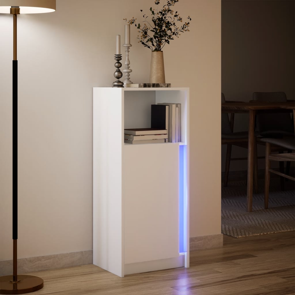 LED Sideboard White 42.5x34x100 cm Engineered Wood