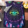 Dreamcatcher Duvet Cover Set Psychedelic Bohemian 3D Print King Queen Polyester Comforter Cover for Kids Boys Girls Bedding Set