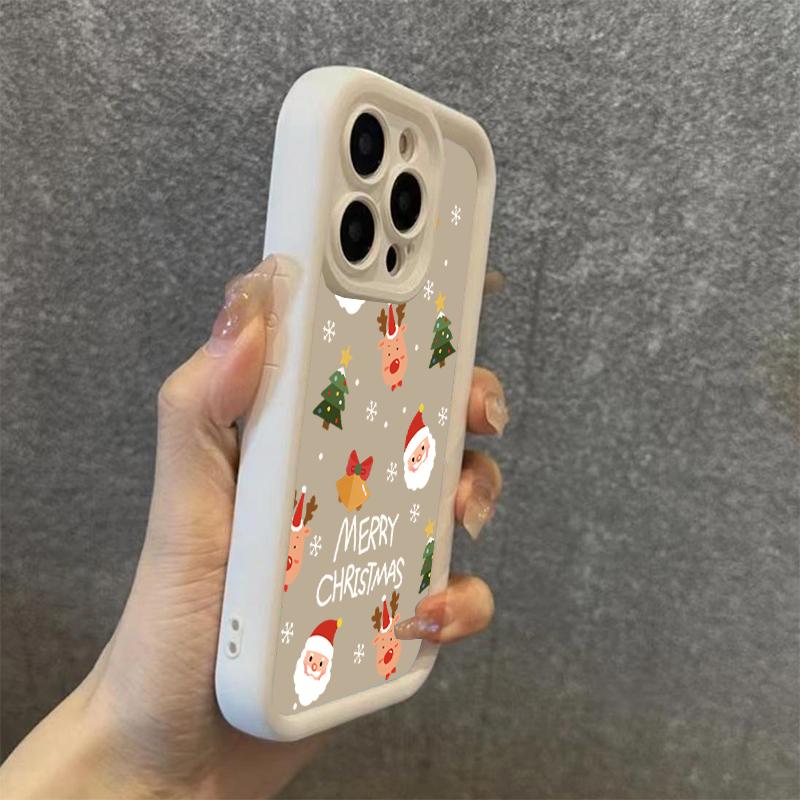Чехол для телефона на Рождество с Санта-Клаусом, Оленем, Снеговиком для Samsung Galaxy S25 S24 S23 S22 Ultra Plus FE A26 A33 A25 A16 A56 A06 A24