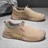 Мужские весенние кроссовки Уличная легкая повседневная обувь для мужчин Натуральная кожа Лофер Замшевая обувь с неглубоким вырезом