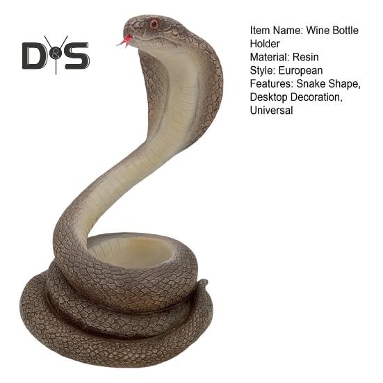 Хэллоуин Змея Держатель для бутылки вина Поддельная змея Фигурка из смолы Пивная бутылка Стенд для выставки товаров Домашний ресторан Бар Стол Украшение рабочего стола