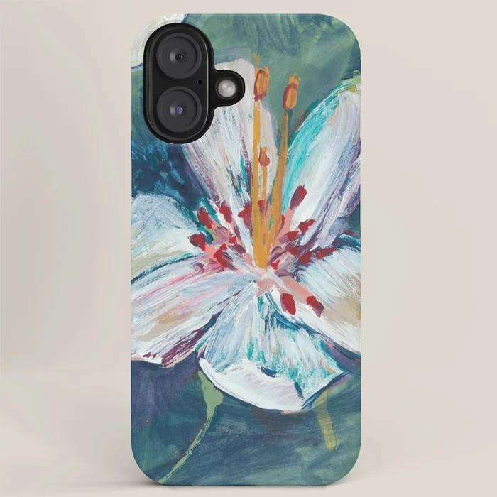 Новый роскошный чехол Clmj с рисунком лилии для iPhone 17 16 15 14 13 12 11 X XS XR Air Pro Max Plus Роскошная двухслойная задняя крышка