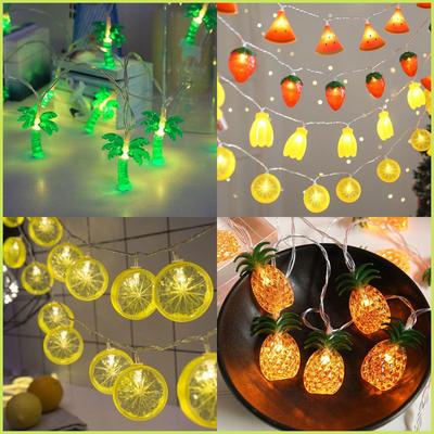 Лимон-Ананас/Кокос-Арбуз Клубника Гирлянда: Декор для комнаты в виде сердца