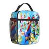 Mario Cartoon Insulated Lunch Bag Kids - 3D Printed Full-Print Portable School Outdoor Picnic Tote