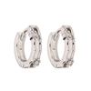 Double-Layer Zircon Ear Buckles, Simple And Cold Wind, Looking Up At Earrings, Female Elegance, Temperament, Super Flash Earrings