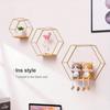 3pcs/set Floating Wall Shelf Sundries Storage Holder Living Room Home Decoration Wall Mounted Hexagon Shelf Handicraft Display Racks
