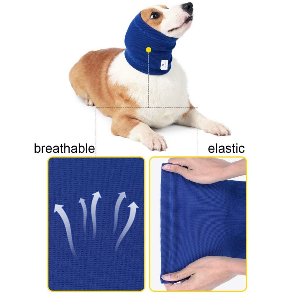 Elastic Dog Soothing Head Cover Noise-Proof Dog Head Sleeve  for Prevent Barking