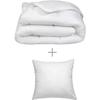 Duvet and Pillow - White - 140x200 Cm - 100% Cotton - OEKO TEX Certified - 4 Seasons