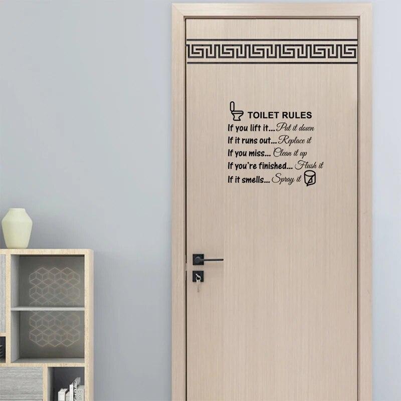 Toilet Sticker, Clean Pee Prompt Language, Little Man Toilet Seat Cover Sticker, Self-adhesive Wall Sticker, Bathroom Decoration