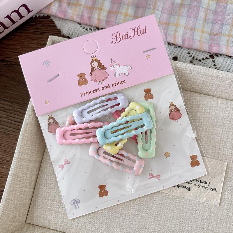 8 шт. Милые конфетных цветов детские универсальные заколки для волос в виде звезд, заколки для челки, милые девичьи заколки-невидимки, в пакете
