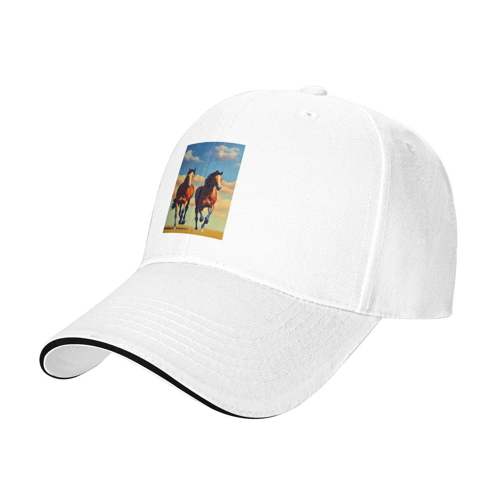 Running Horse And Equestrian Cap Casual Baseball Caps Adjustable Hat Hip Hop Summer Unisex Baseball Hats Customizable