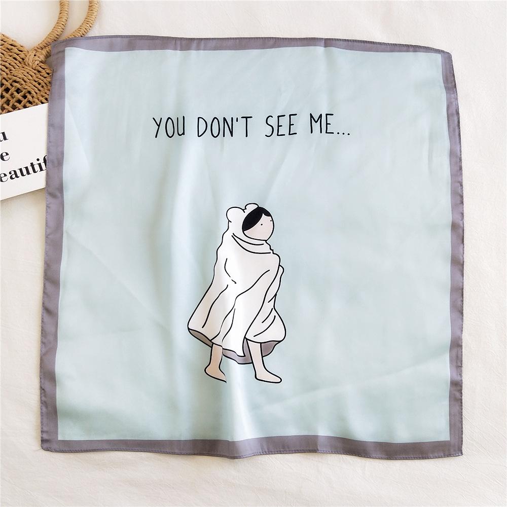 53CM Silk Scarf Small Square Scarf Versatile For Women Spring And Autumn Thin Design Fashionable And Stylish Decorative Scarf Professional Flight