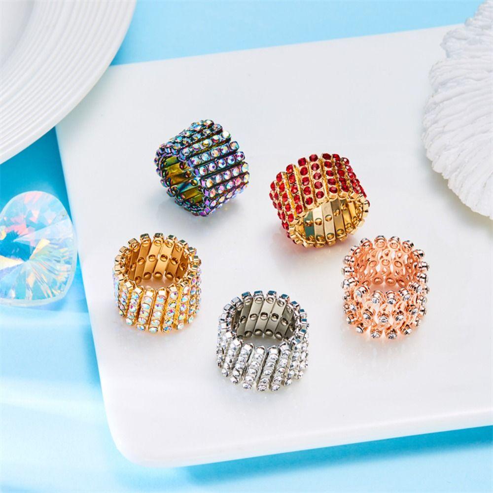 Кристальные браслеты 2 в 1 кольцо-браслет эластичный браслет гибкая пряжка для пальца женские