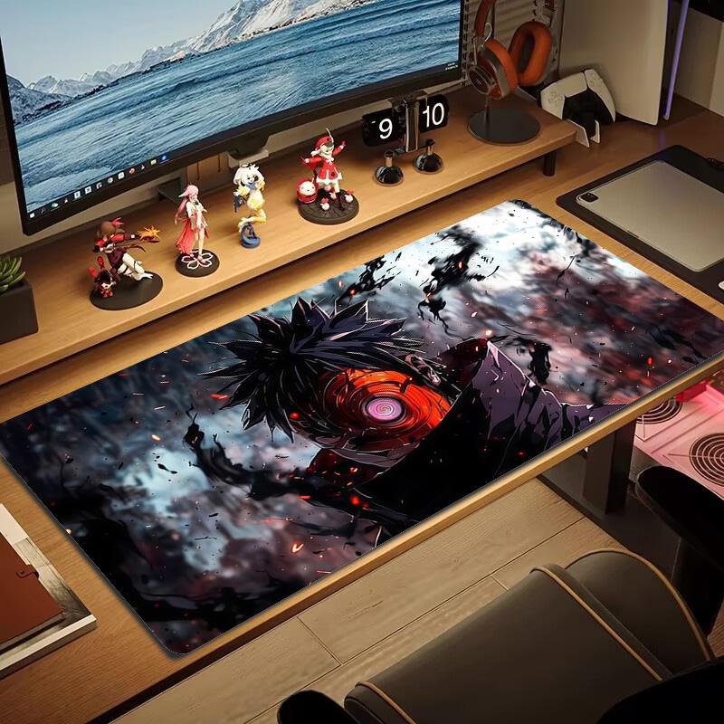 Obito Uchiha Masked Print Cushion Non-slip Laptop Tablet Big Mousepad XXL Mat Mini PC Playmat With Lock edge