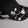 Бейсболки JK Korean Flower с вышивкой для женщин и девочек, симпатичные, сливовые, с длинными полями, солнцезащитные козырьки, хлопковые, регулируемые, спортивные