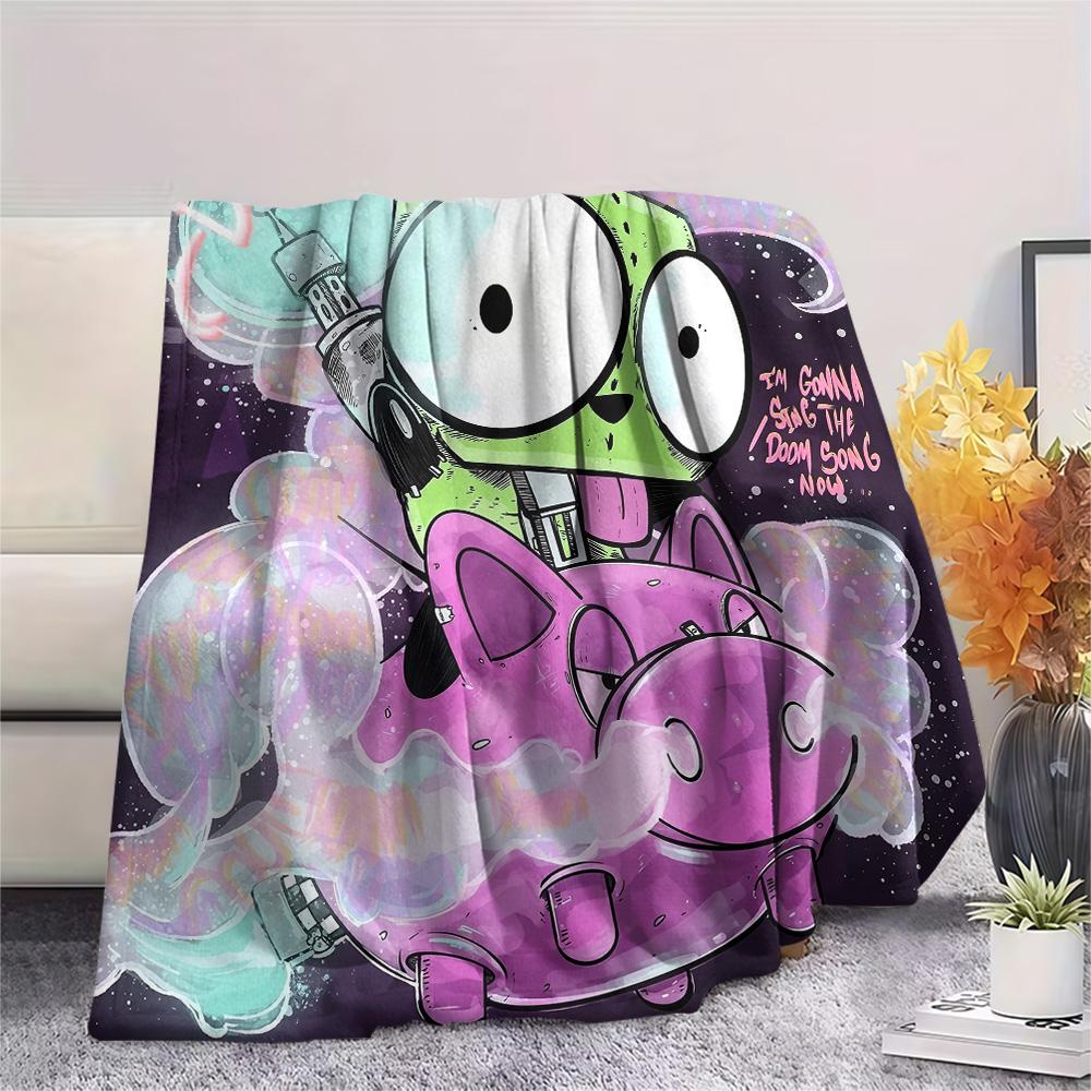 ZIM Print Flannel Blanket, High quality Comfortable for All Seasons, Home Decor, Warmth and Comfort