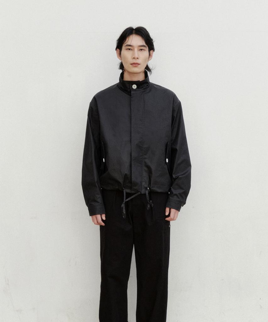 Density Coated Cotton Blouson_Black