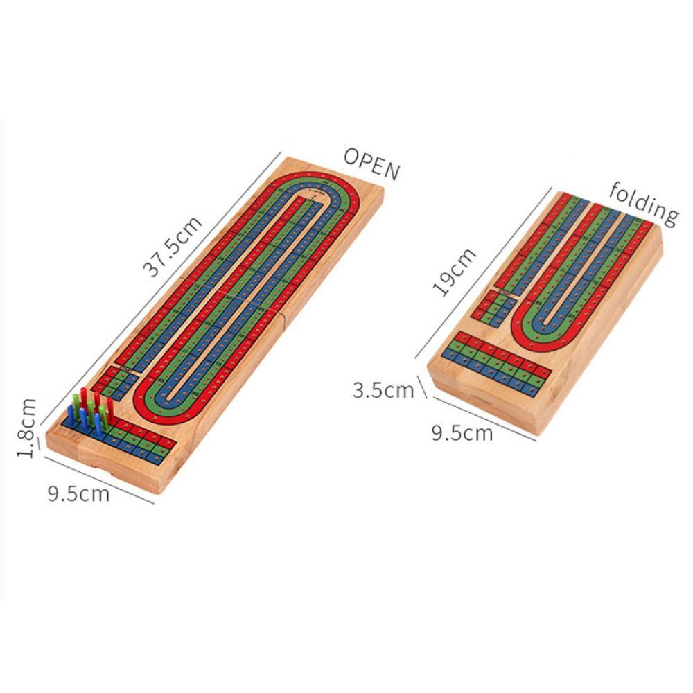 Деревянная игра Cribbage Wars Классическая доска для подсчета очков Набор для игры в Cribbage со встроенным отделением для хранения