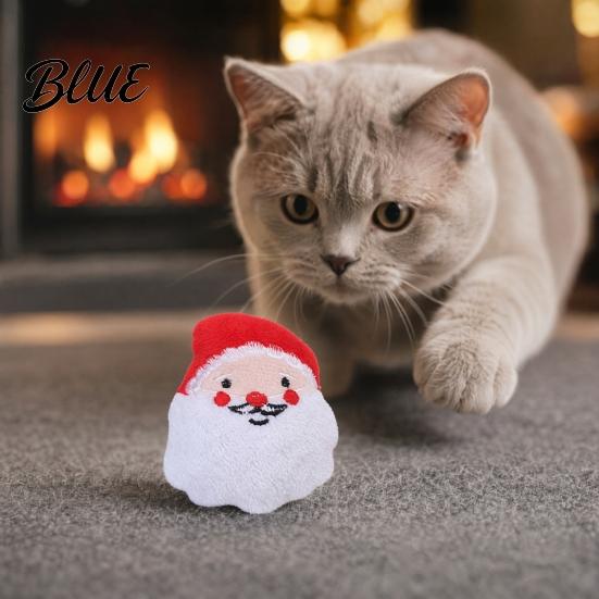 Игрушка для кошки 'Олень' Рождественская Плюшевые игрушки с кошачьей мятой Пряничный человечек Санта Плюшевое животное Интерактивная Праздничная Вышитая для котят Подарок питомцу Игра и