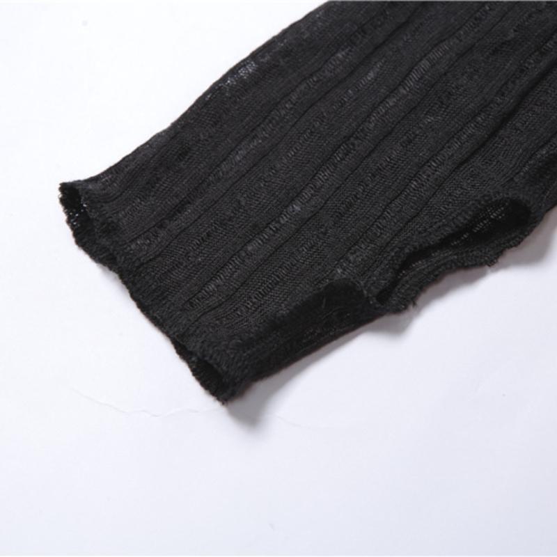 Осень Новая Женская Однотонная Приталенная Укороченная Футболка Модная Необычная Асимметричная Футболка с Длинным Рукавом