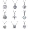 S925 Moissanite Necklace Sterling Silver Niche Design Carat Gift Light Luxury Mozambican Pendant Women