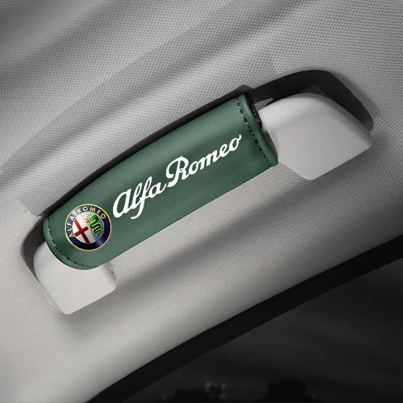 Автомобильные наклейки Для Alfa Romeo Для Alfa Romeo Giulia Stelvio Giulietta 156 159 147 Mito Кожаная накладка на крышу автомобиля Подлокотник Ручка для открывания