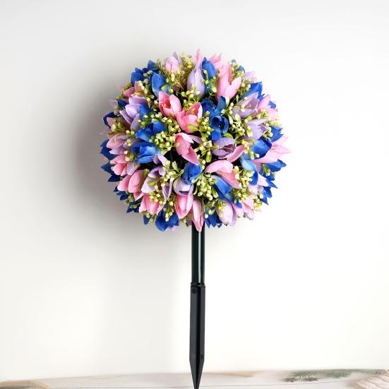 Искусственный цветочный шар с шипом, реалистичные искусственные розы, устойчивые к погодным условиям, искусственные цветы роз