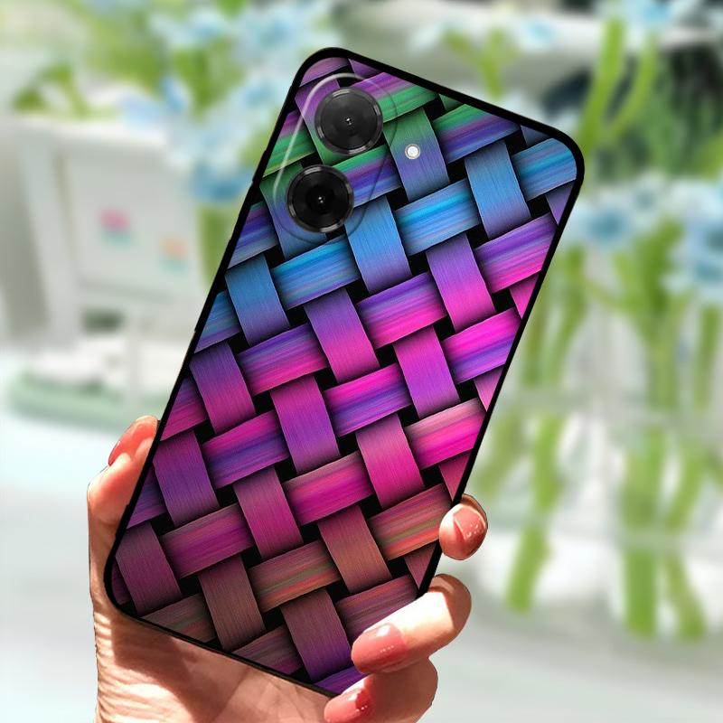 Мягкий чехол для Xiaomi Redmi A5 4G Силиконовый ТПУ Черный Защитный чехол для телефона для Poco C71 4G Популярный дизайн Ударопрочный Бампер Сумки