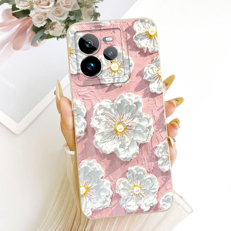 Для Realme GT 7 Pro Милый Кот Цветок Мультяшный Чехол Для Телефона Для Realme GT7 Pro RMX5010 Ударопрочный Мягкий Силиконовый Чехол Бамперы