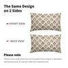 Brown Burgundy Floral Block Print Pillow Covers 12x20 Inch Set of 2 Polyester Linen Lumbar Cushion Cases with Invisible Zipper for Sofa Couch Bed Far