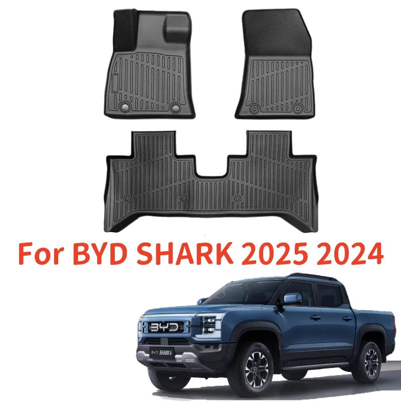 For BYD SHARK 2025 2024 TPE Custom Car Floor Mats Waterproof Carpet Auto Interior Accessories