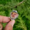Gift For Women Solitaire Flower Adjustable Ring 925 Silver Natural Mookaite