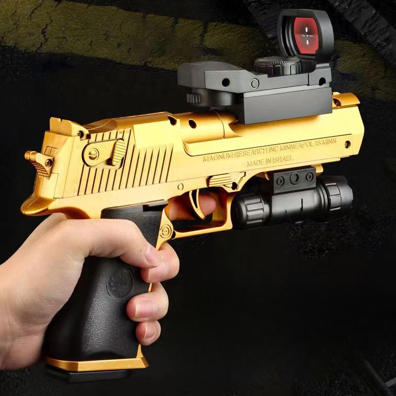 Desert Eagle механический пистолет непрерывного огня с функцией выброса гильз декомпрессионная игрушка пустой подвесной игрушечный пистолет с мягкой пулей подарок