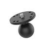 RAM Mounts Round Base with AMPS Hole 1/4"-20 Thread, Pattern, 1.5" Ball, RAM-202AU