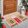 Рождественский пряничный домик коврик для пола входной противоскользящий водопоглощающий легко чистящийся праздничная атмосфера украшение ковер