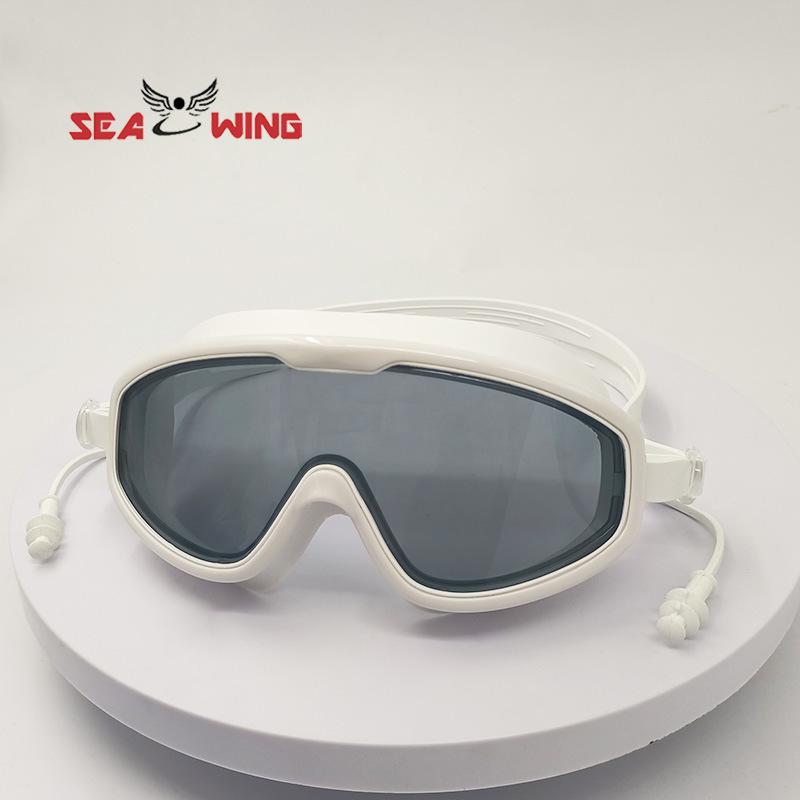 Очки для плавания унисекс с большой оправой для защиты от близорукости – противотуманные, с высоким разрешением, водонепроницаемые для взрослых