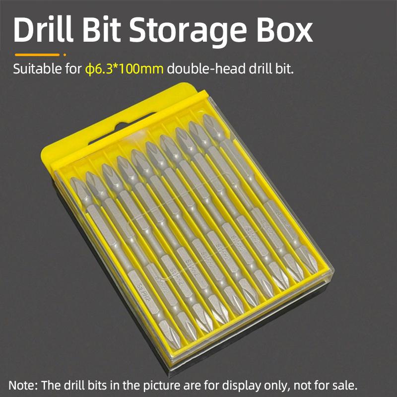 Drill Bit Storage Box Double Head Screwdriver Bit Organizer Case Box Accessories Tool Plastic Box Empty Drill Packaging Case
